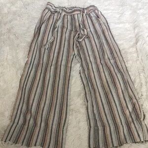 Striped Wide-Leg Pants